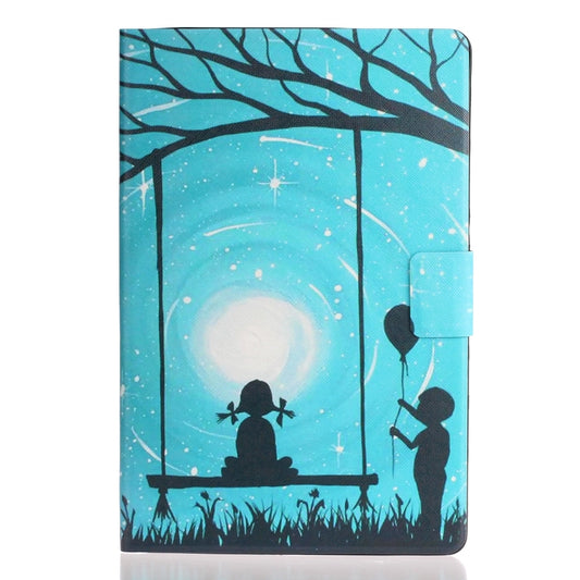 For Samsung Galaxy Tab A11 / A9 Voltage Coloured Drawing Smart PU Tablet Case with Sleep / Wake-up Function(Lovers) by buy2fix