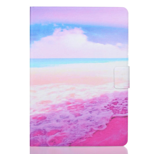 For Samsung Galaxy Tab A11+ / A9+ Voltage Coloured Drawing Smart PU Tablet Case with Sleep / Wake-up Function(Pink Beach) by buy2fix