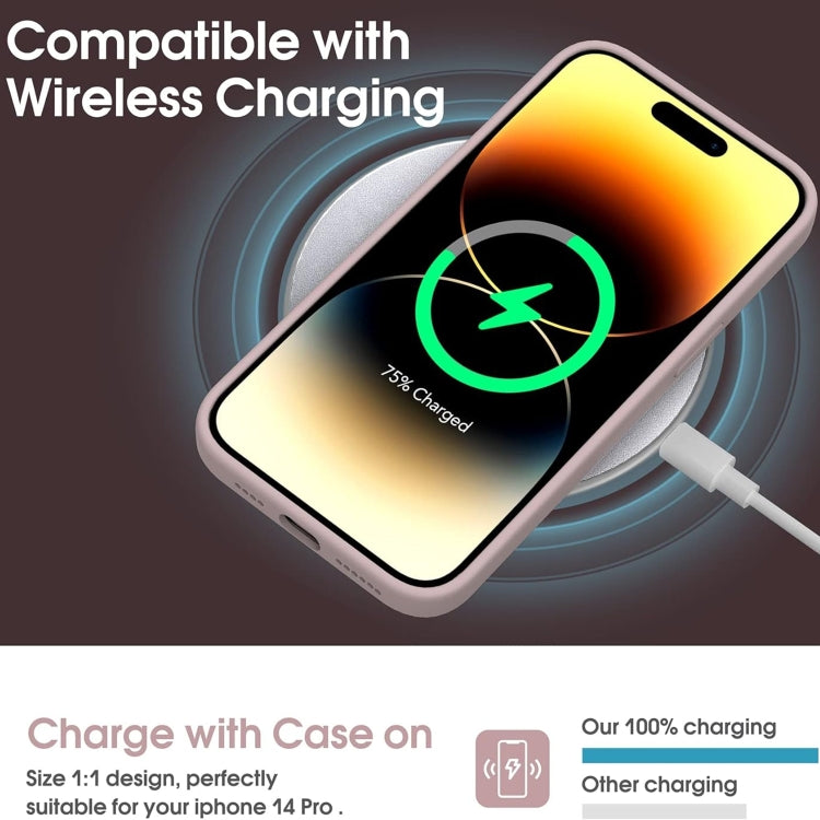 For iPhone 16 Pro Max Microfiber Liquid Silicone Shockproof Phone Case(Pink) by buy2fix