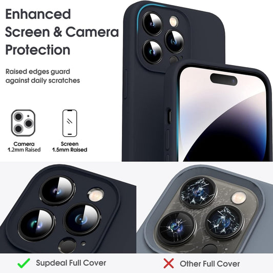 For iPhone 16 Pro Max Microfiber Liquid Silicone Shockproof Phone Case(Black) by buy2fix