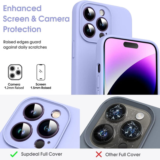 For iPhone 16 Microfiber Liquid Silicone Shockproof Phone Case(Purple) by buy2fix