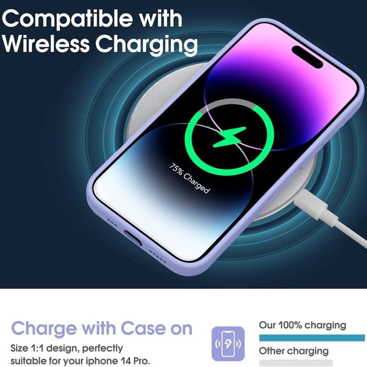 For iPhone 16 Microfiber Liquid Silicone Shockproof Phone Case(Purple) by buy2fix