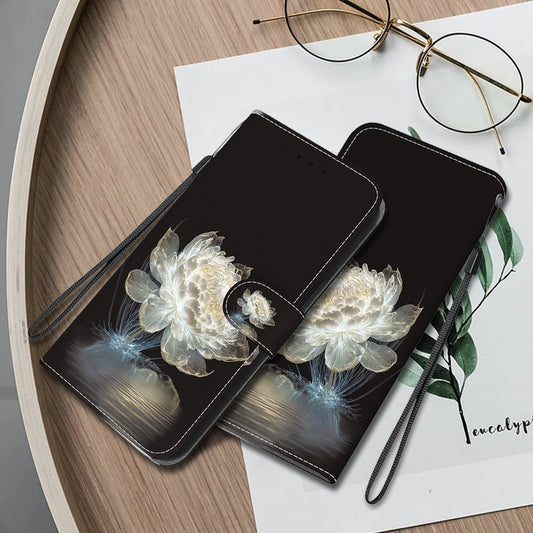 For Motorola Moto G Power 5G 2024 Crystal Texture Colored Drawing Leather Phone Case(Crystal Peony) by buy2fix