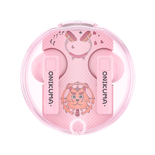 ONIKUMA T301 Transparent Cartoon Wireless Bluetooth Earphone(Pink) by ONIKUMA