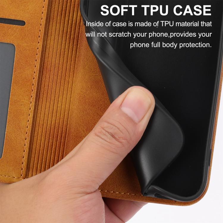 For iPhone Air Cubic Grid Calf Texture Magnetic Leather Phone Case(Yellow) - iPhone Air Cases by buy2fix | Online Shopping UK | buy2fix
