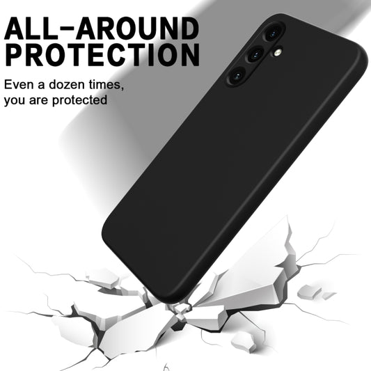 For Samsung Galaxy A15 4G / A15 5G Solid Color Liquid Silicone Dropproof Full Coverage Phone Case(Black) by buy2fix