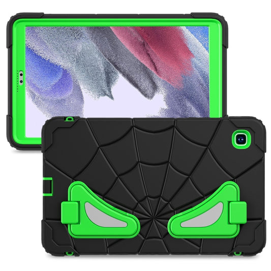 For Samsung Galaxy Tab A7 Lite T220 Spider Silicone Hybrid PC Shockproof Tablet Case(Black Green) by buy2fix