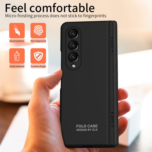 For Samsung Galaxy Z Fold4 5G Extraordinary Series Hinged Folding Full Phone Case with Pen Slot & Stylus(Black) - Galaxy Z Fold4 5G Cases by buy2fix | Online Shopping UK | buy2fix