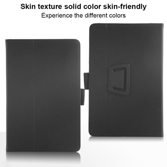 For TCL NxtPaper 11 2-Folding Leather Tablet Case with Handrest & Pen Slot(Black) by buy2fix