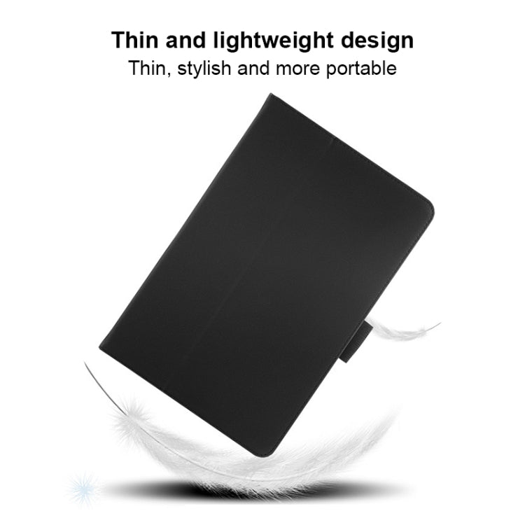 For TCL NxtPaper 11 2-Folding Leather Tablet Case with Handrest & Pen Slot(Black) by buy2fix