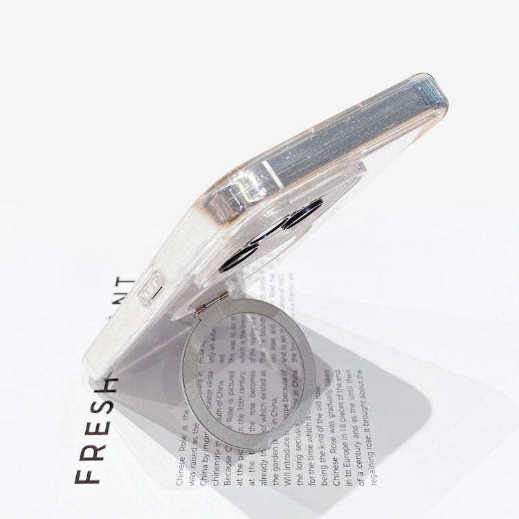 For iPhone 15 Pro Glitter MagSafe Magnetic Phone Case with Stand(White) by buy2fix