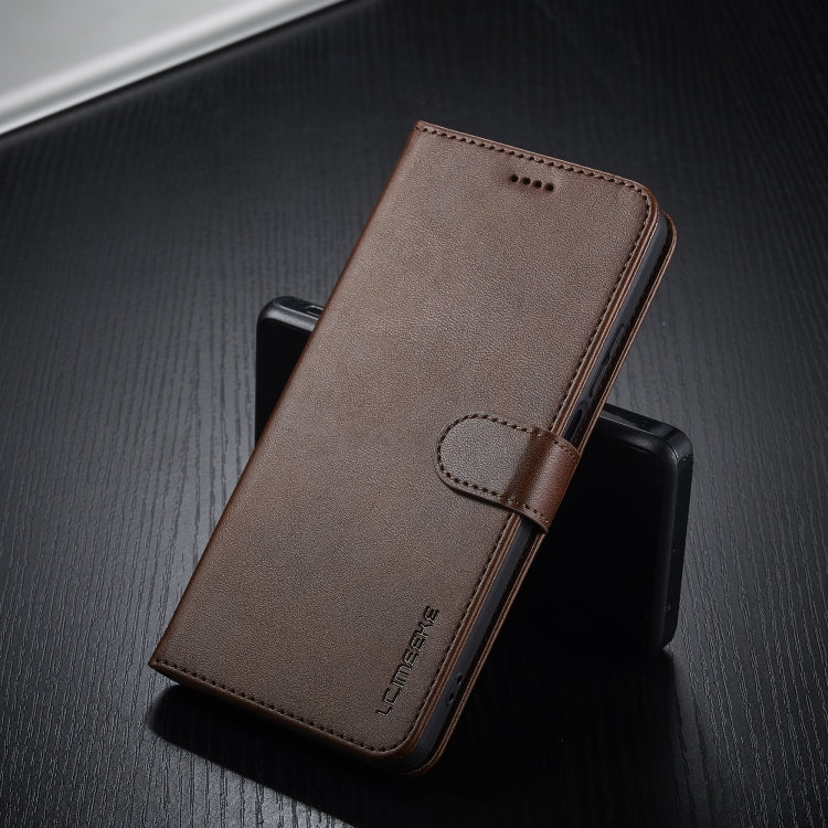 For Realme C55 LC.IMEEKE Calf Texture Horizontal Flip Leather Case(Brown) by LC.IMEEKE