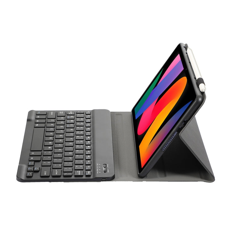 For Xiaomi Redmi Pad SE 11 inch A0N9 Lambskin Texture Ultra-thin Detachable Bluetooth Keyboard Leather Case(Black) by buy2fix