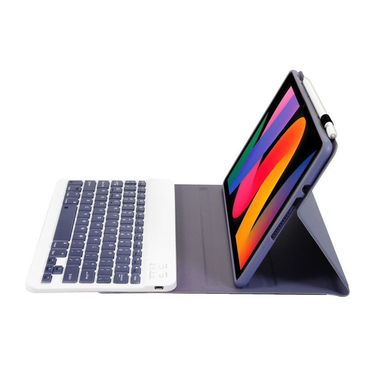 For Xiaomi Redmi Pad SE 11 inch A0N9 Lambskin Texture Ultra-thin Detachable Bluetooth Keyboard Leather Case(Purple) by buy2fix