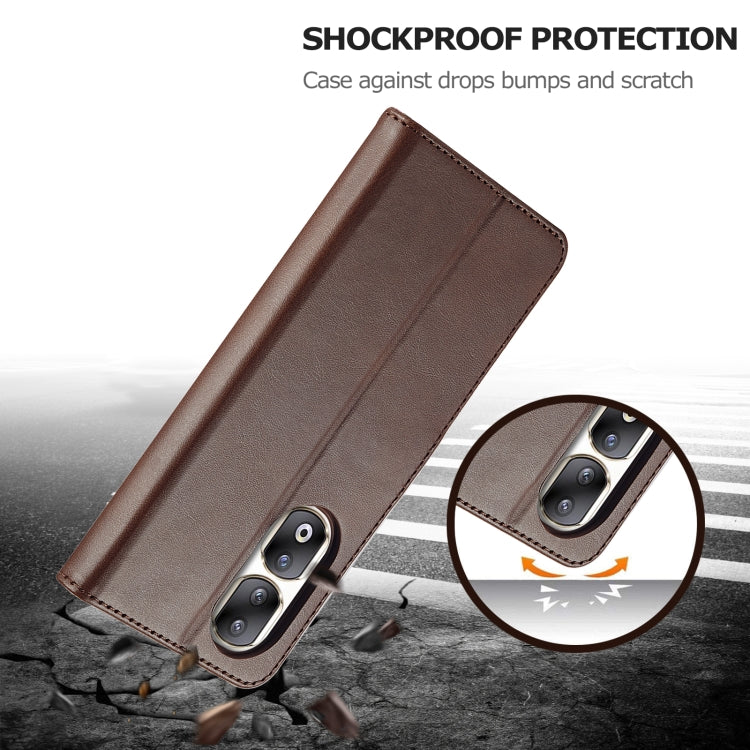 For Honor 90 Pro LC.IMEEKE Calf Texture Leather Phone Case(Coffee) - Honor Cases by LC.IMEEKE | Online Shopping UK | buy2fix