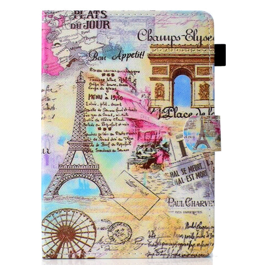 For 7 inch Universal Colored Drawing Stitching Leather Tablet Case(Romantic Paris) - 7 inch by buy2fix | Online Shopping UK | buy2fix