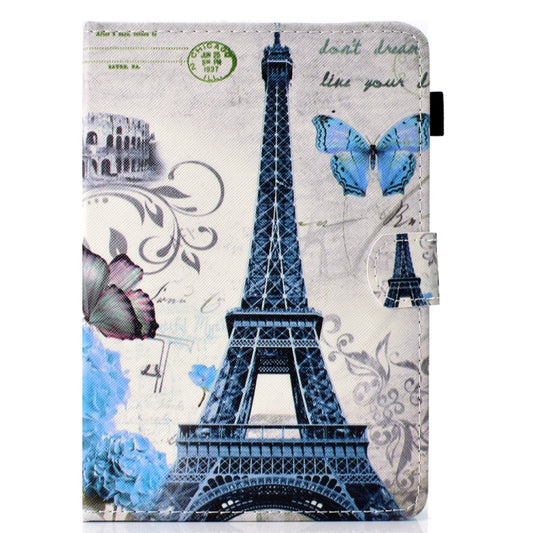 For 10 inch Universal Colored Drawing Stitching Leather Tablet Case(Iron Tower) - 10 - 11 inch by buy2fix | Online Shopping UK | buy2fix