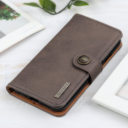 For Google Pixel 10 / 9 KHAZNEH Cowhide Texture Horizontal Flip Leather Phone Case(Khaki) by buy2fix
