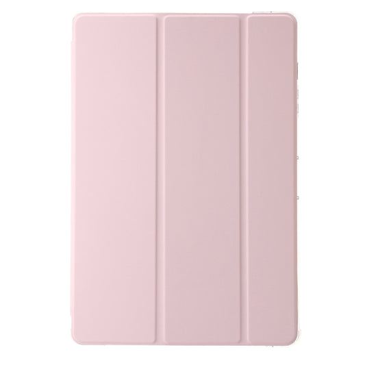 For Samsung Galaxy Tab S10 FE / S9 FE / S9 3-Fold Clear Acrylic Leather Tablet Case(Pink) by buy2fix