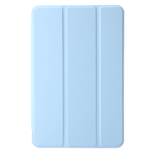 For Samsung Galaxy Tab A9+ 3-Fold Clear Acrylic Leather Tablet Case(Ice Blue) by buy2fix