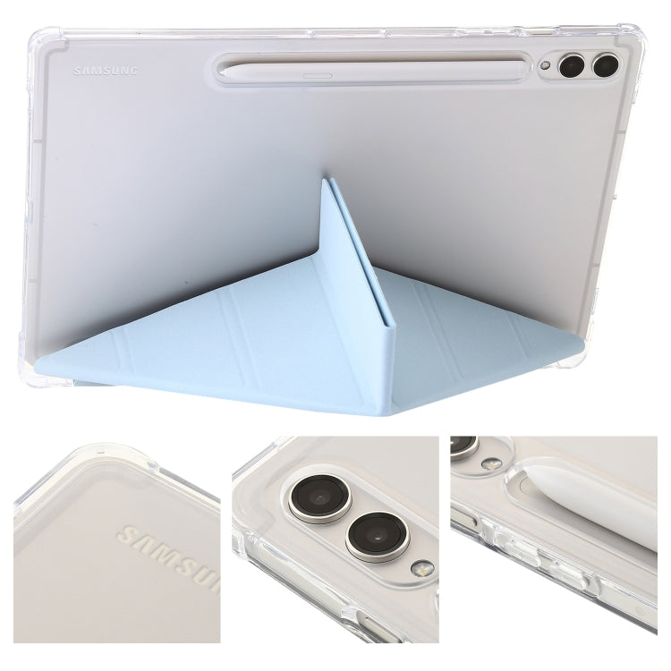 For Samsung Galaxy Tab S10+ / S9+ Clear Acrylic Deformation Leather Tablet Case(Ice Blue) by buy2fix