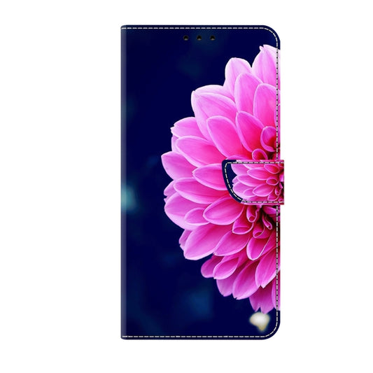 For Motorola Moto G14 Crystal 3D Shockproof Protective Leather Phone Case(Pink Petals) by buy2fix