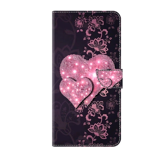 For Motorola Moto G14 Crystal 3D Shockproof Protective Leather Phone Case(Lace Love) by buy2fix