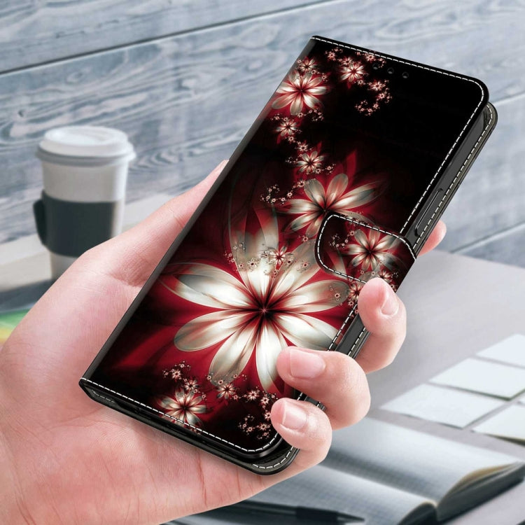 For Motorola Moto G14 Crystal 3D Shockproof Protective Leather Phone Case(Fantastic Flower) by buy2fix