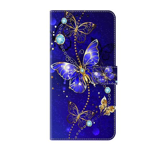 For Motorola Moto G54 Crystal 3D Shockproof Protective Leather Phone Case(Diamond Butterfly) by buy2fix