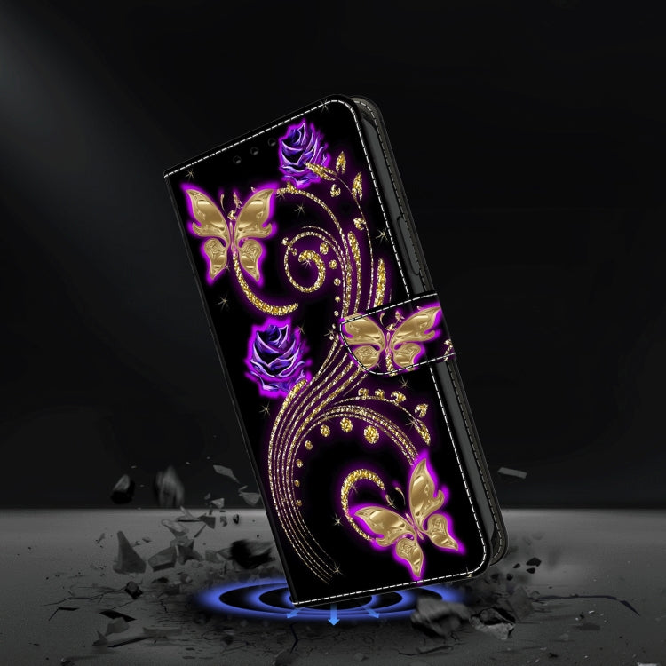For Motorola Moto G Play 2024 Crystal 3D Shockproof Protective Leather Phone Case(Diamond Butterfly) by buy2fix