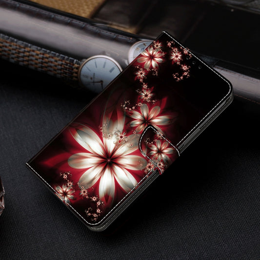 For Motorola Moto G04 Crystal 3D Shockproof Protective Leather Phone Case(Fantastic Flower) by buy2fix