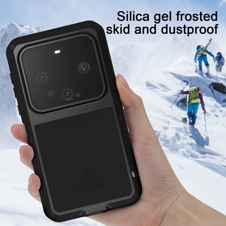 For Huawei Mate 60 LOVE MEI Metal Shockproof Life Waterproof Dustproof Phone Case(Silver) by LOVE MEI