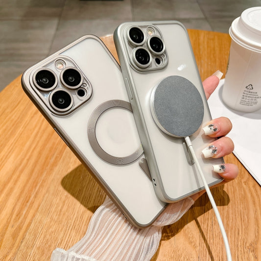 For iPhone 16 Pro Max MagSafe Magnetic Frosted TPU Phone Case(Sierra Blue) by buy2fix