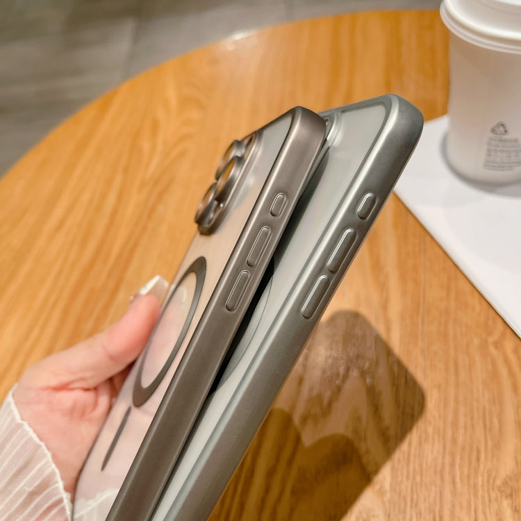 For iPhone 16 Plus MagSafe Magnetic Frosted TPU Phone Case(Titanium) by buy2fix