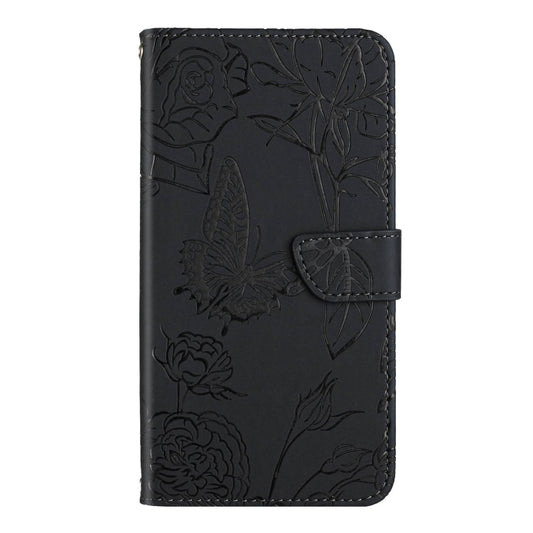 For Google Pixel 9 Pro XL Skin Feel Butterfly Embossed Flip Leather Phone Case(Black) by buy2fix