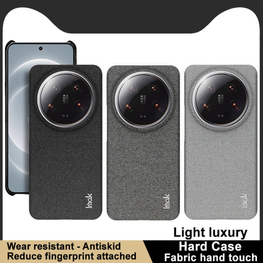 For Xiaomi 14 Ultra 5G imak Ruiyi Series Cloth Texture PU + PC Phone Case(Black) by imak