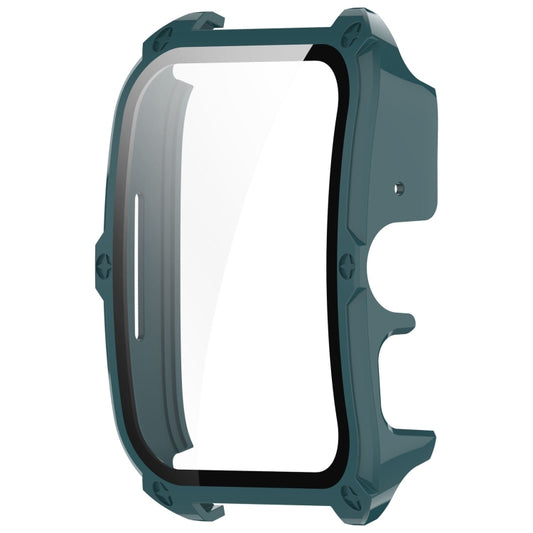 For OPPO Watch 4 Pro PC + Tempered Film Integrated Watch Protective Case(Pine Green) by buy2fix