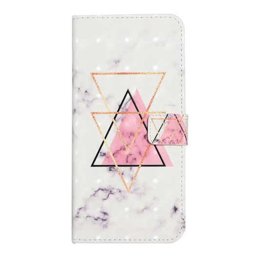 For iPhone 16 Pro Oil Embossed 3D Drawing Leather Phone Case(Triangular Marble) by buy2fix