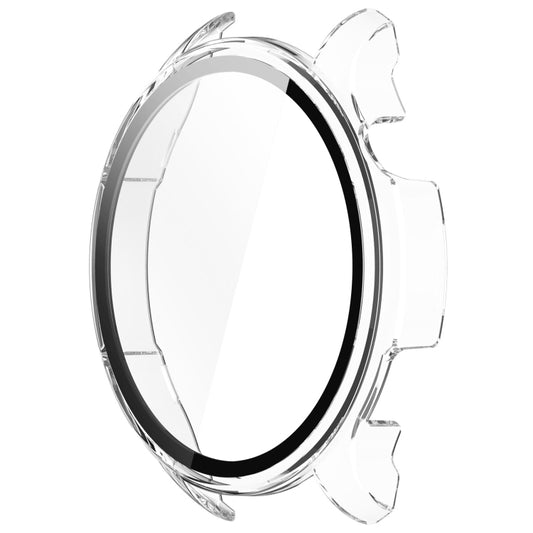 For Amazfit Balance A2286 PC + Tempered Film Integrated Watch Protective Case(Transparent White) by buy2fix