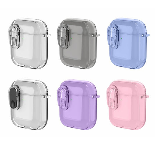 For AirPods 1 / 2 Ice Crystals Shockproof Earphone Protective Case(Pink) by buy2fix