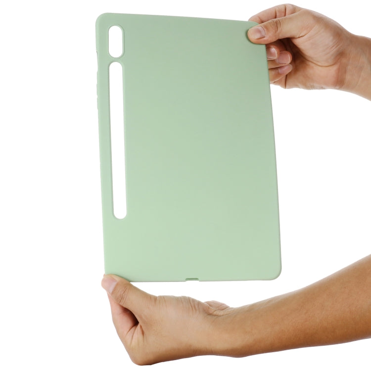 For Samsung Galaxy Tab S9 Pure Color Liquid Silicone Shockproof Tablet Case(Green) by buy2fix