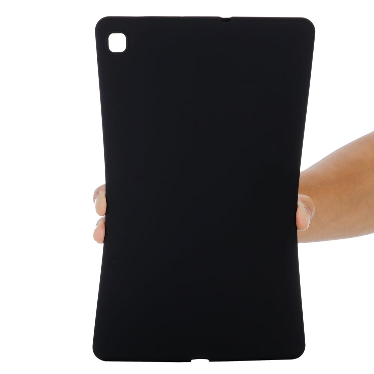 For Samsung Galaxy Tab S6 Lite 2024 Pure Color Liquid Silicone Shockproof Tablet Case(Black) by buy2fix
