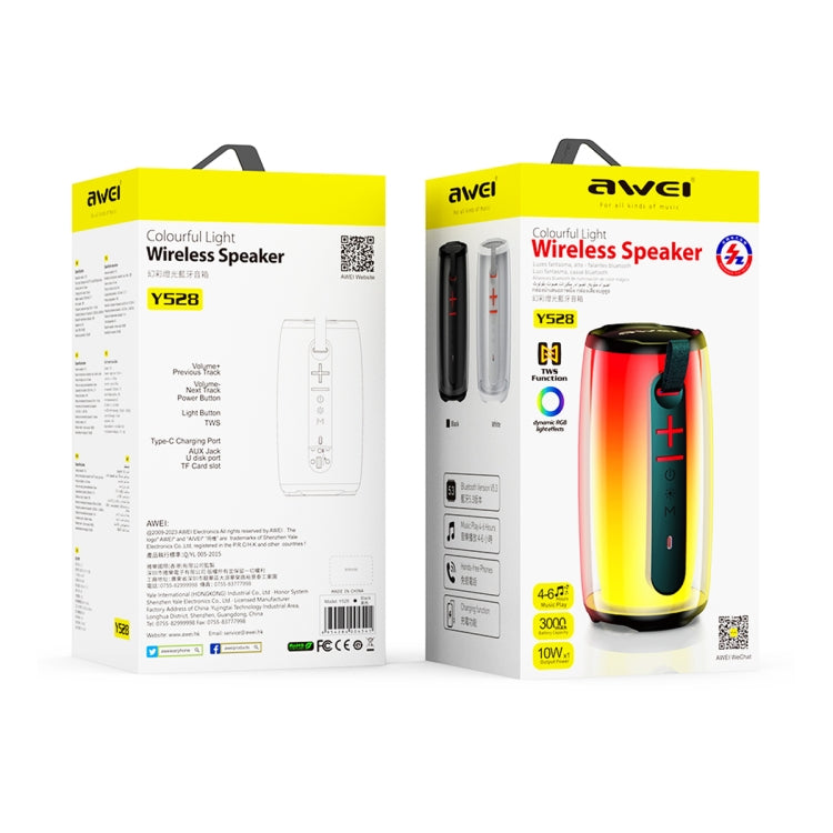 awei Y528 Symphony Light Portable Outdoor Bluetooth Speaker(Black) - Desktop Speaker by awei | Online Shopping UK | buy2fix