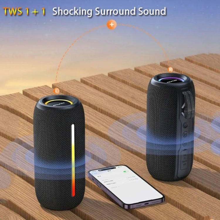 awei Y788 RGB Light Portable Outdoor Bluetooth Speaker(Black) - Desktop Speaker by awei | Online Shopping UK | buy2fix