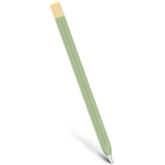 For Apple Pencil 1 Stylus Touch Pen Split Contrast Color Silicone Protective Case(Lemon Avocado) by buy2fix