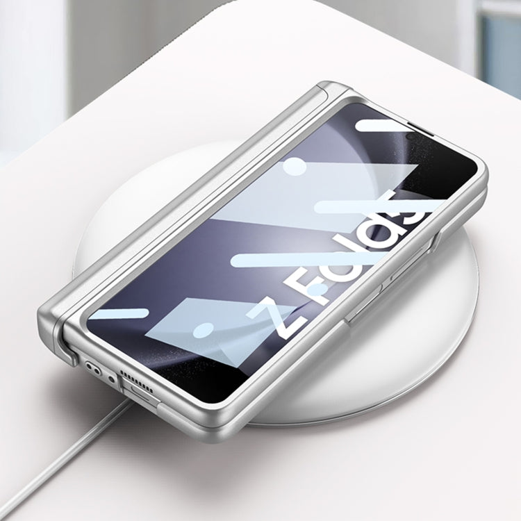 For Samsung Galaxy Z Fold5 GKK Integrated Folding Mech Shell PC Phone Case with Slide Pen Box(Silver) by GKK