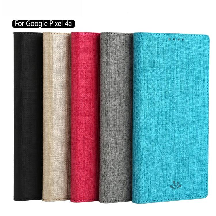 For Google Pixel 4a ViLi Magnetic Suction Shockproof TPU + PU Horizontal Flip Protective Case with Card Slot & Holder(Gold) - Google Cases by ViLi | Online Shopping UK | buy2fix