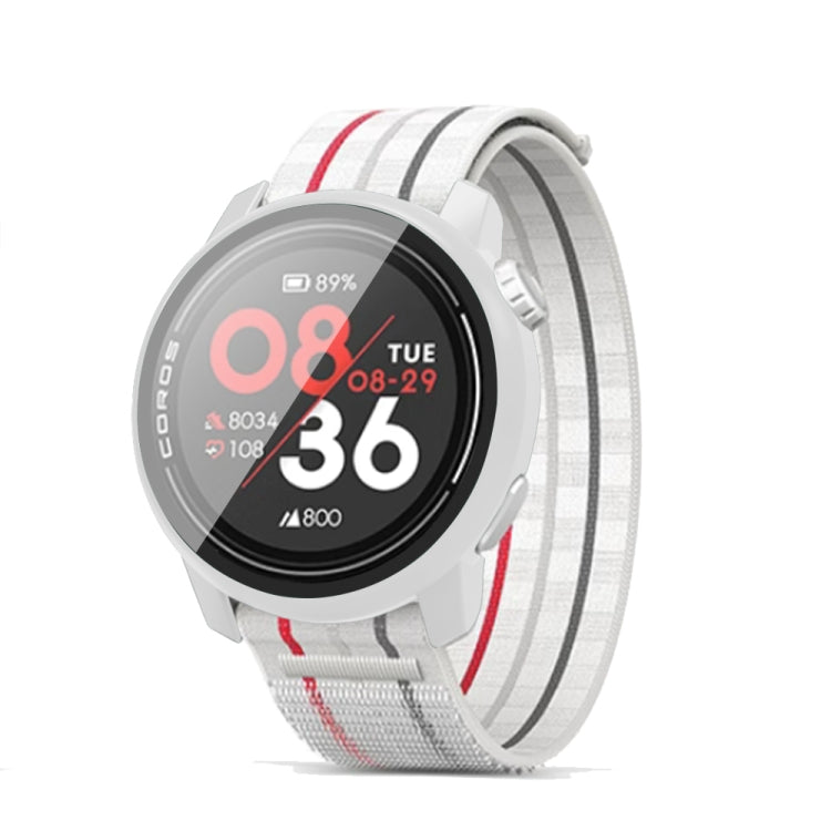 For COROS Pace 3 PC + Tempered Film Integrated Watch Protective Case(White) by buy2fix