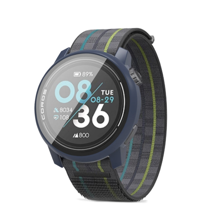 For COROS Pace 3 PC + Tempered Film Integrated Watch Protective Case(Midnight Blue) by buy2fix