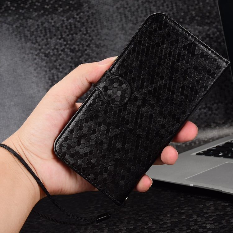 For vivo Y38 5G / Y200i Honeycomb Dot Texture Leather Phone Case(Black) by buy2fix
